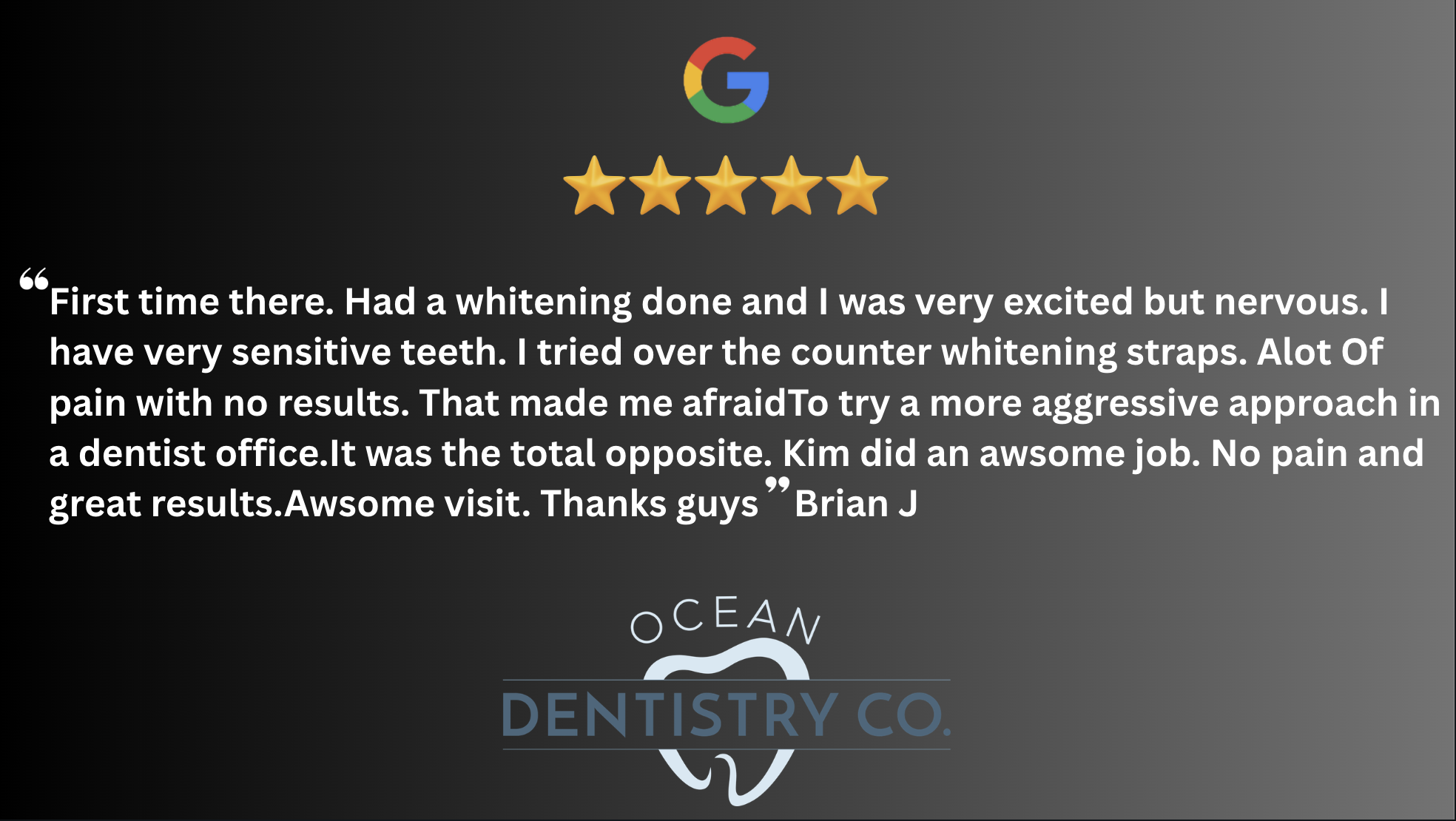 Zoom Whitening Review By A Happy Ocean Dentistry Co Customer Zoom Whitening Review By A Happy Ocean Dentistry Co Customer
