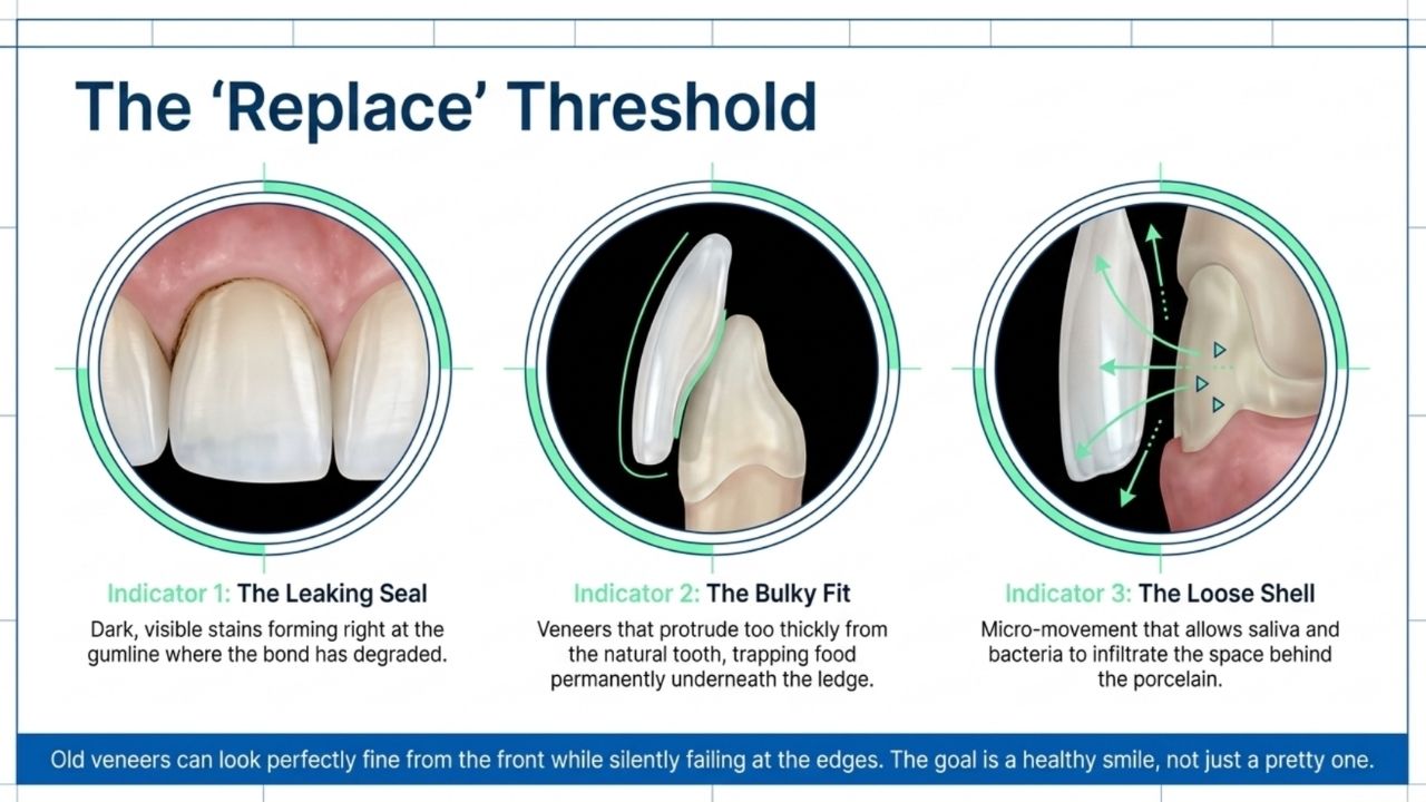 the threshhold where veneers cause bad breath